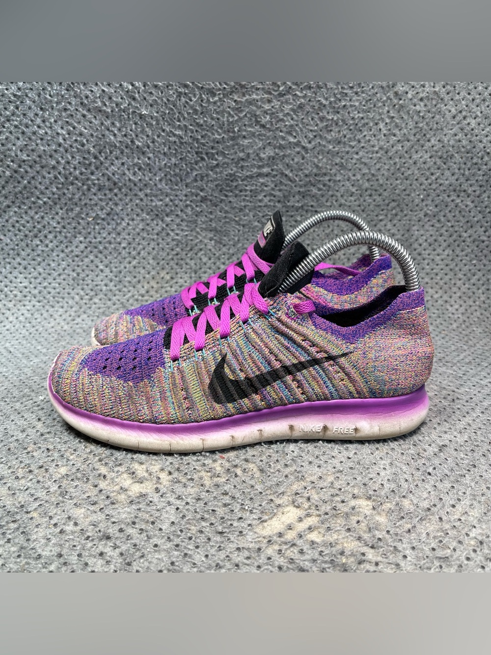 Nike Free RN Flyknit Multicolor Running Shoes Size 7 Women’s